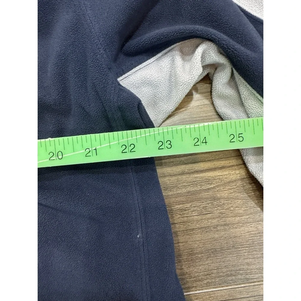 The North Face Pullover Mens XL 2-Tone Quarter Zip Fleece Navy Blue Gray
